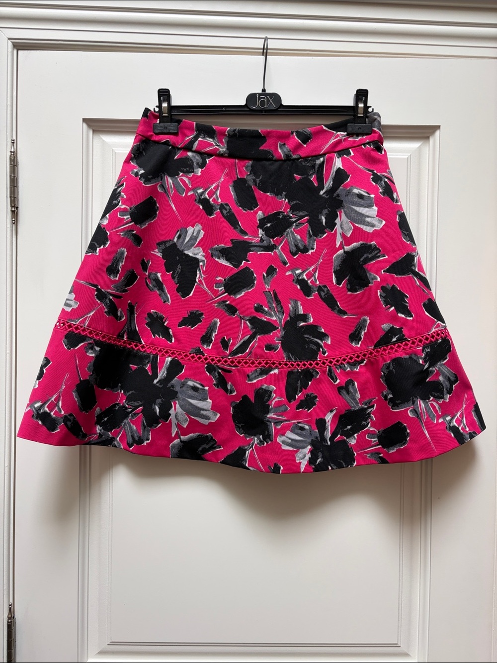IMNYC Isaac Mizrahi Hot Pink Floral A-Line Skirt